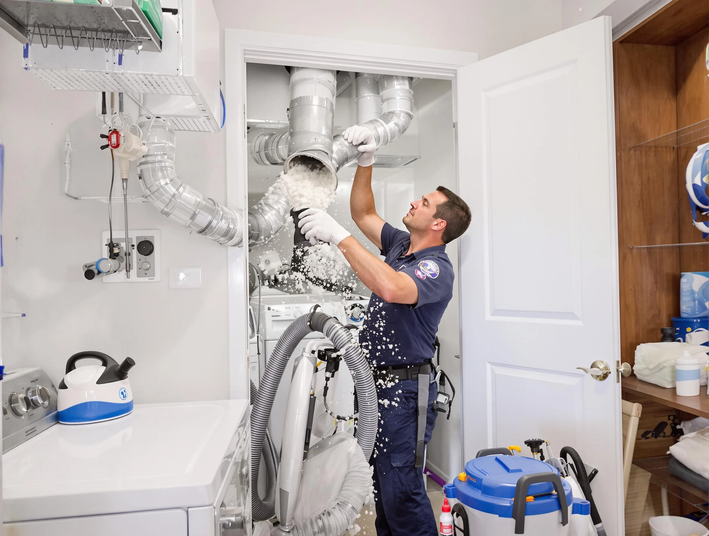 Hanceville Dryer Vent Cleaning technician delivering thorough residential dryer vent cleaning service in Hanceville